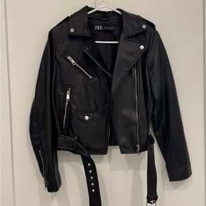 Zara Black Leather Jacket